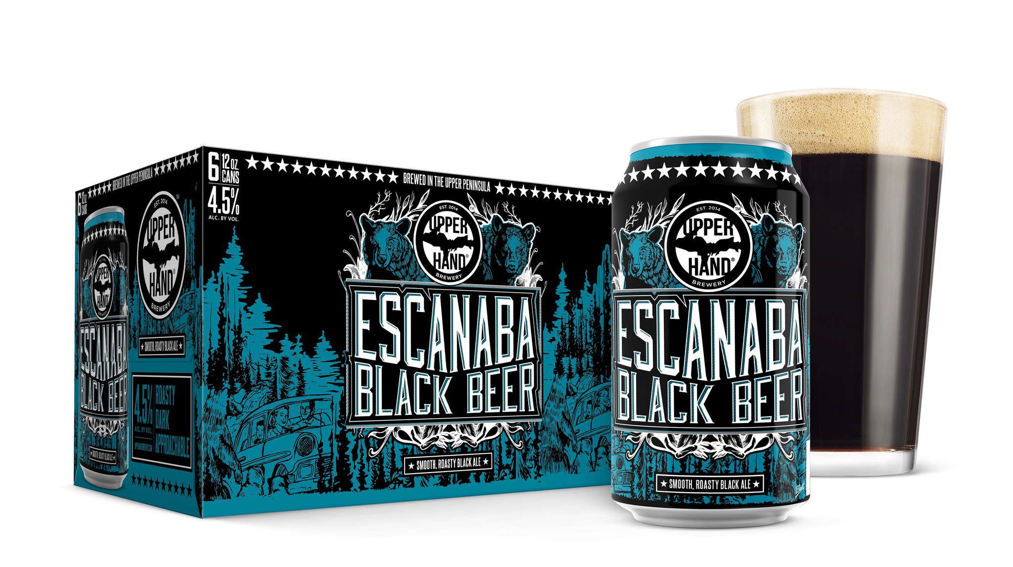 Escanaba Black Beer Brand Rendering