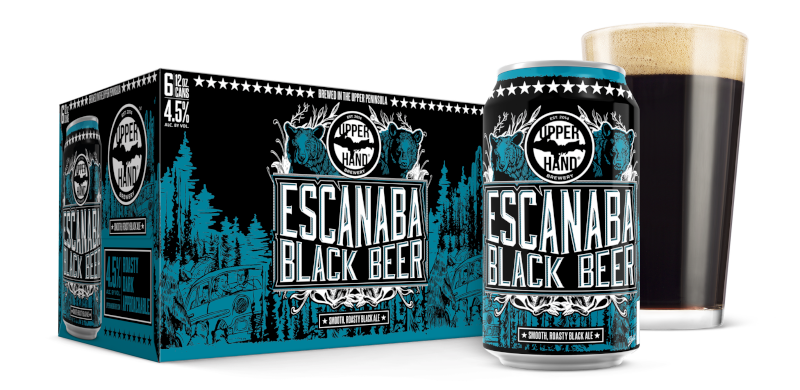 Escanaba black beer 6 pack