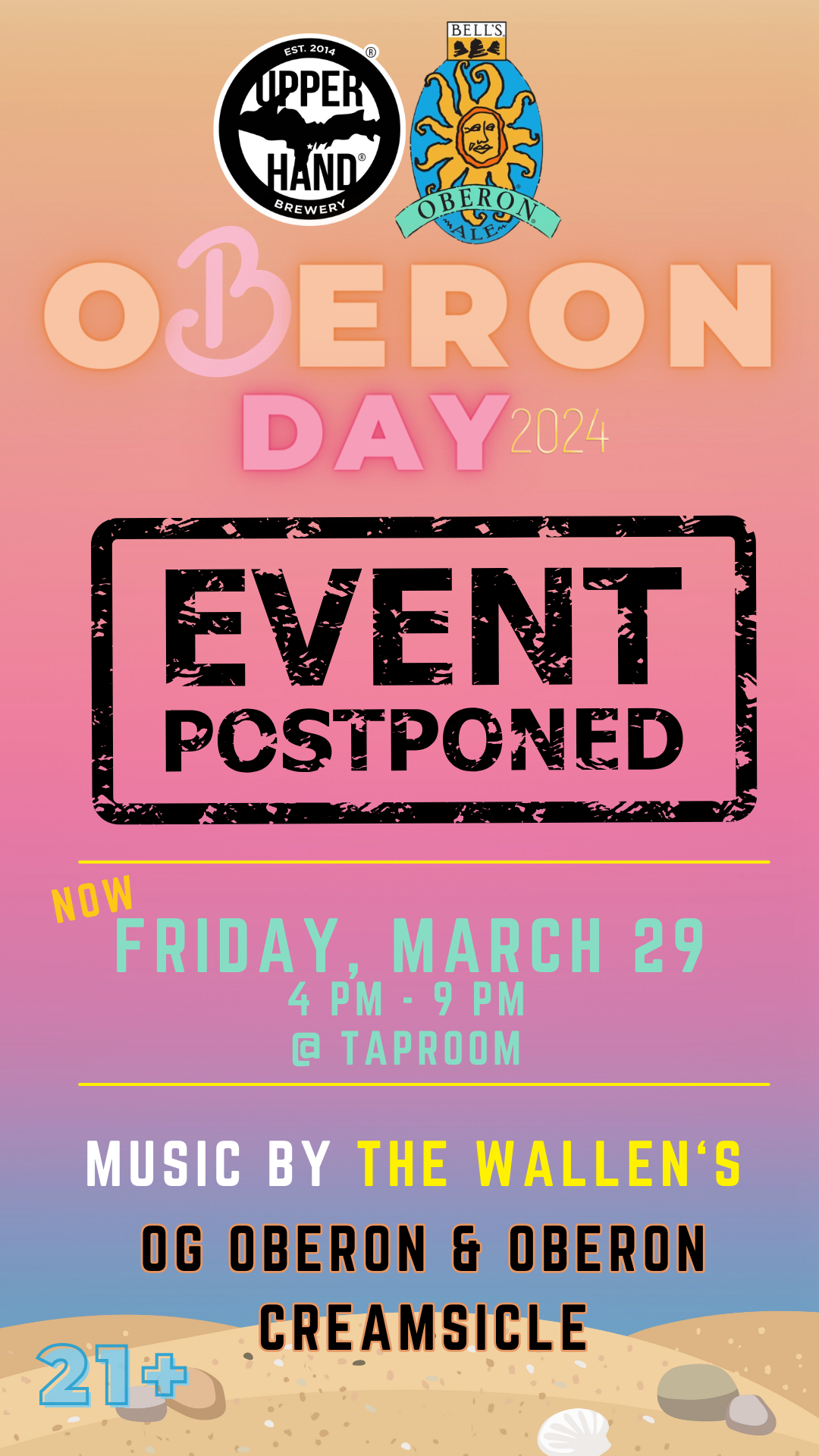 Postponed Oberon Day poster