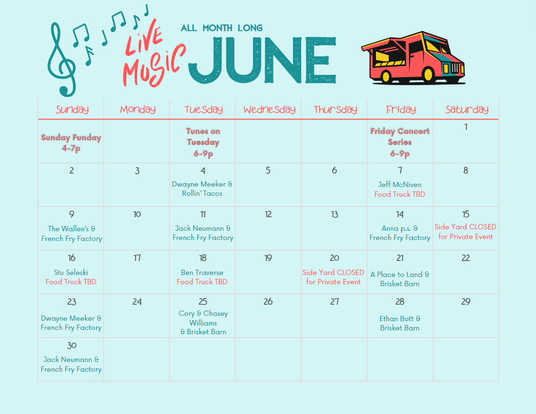 June Music Calendar