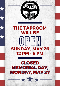 Memorial Day Hours